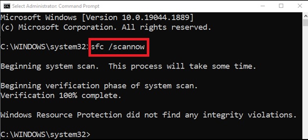 Run System File Checker Scan
