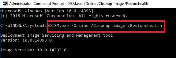 Dism.exe /Online /Cleanup-image /Restorehealth
