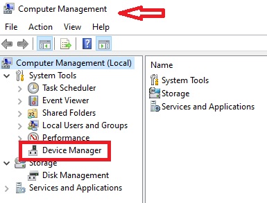 Open Device Manager from Computer Management