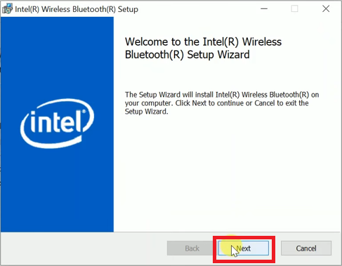 click on Next on the following Setup Wizard window