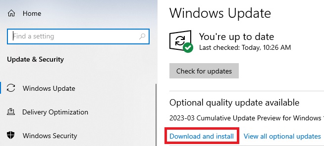 Windows Update Download and Install