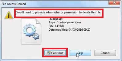 You’ll need to provide administrator permission to delete this file