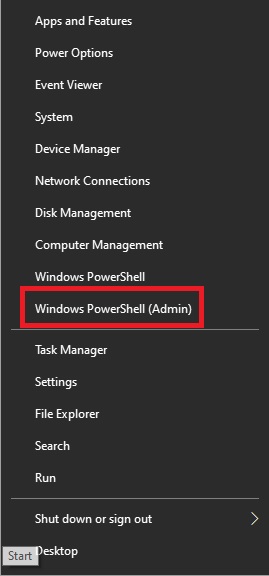 Windows PowerShell (Admin)
