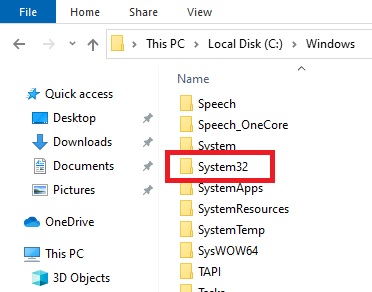 System32 folder
