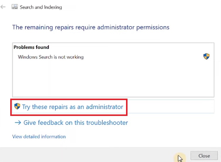 Try these repairs as an administrator
