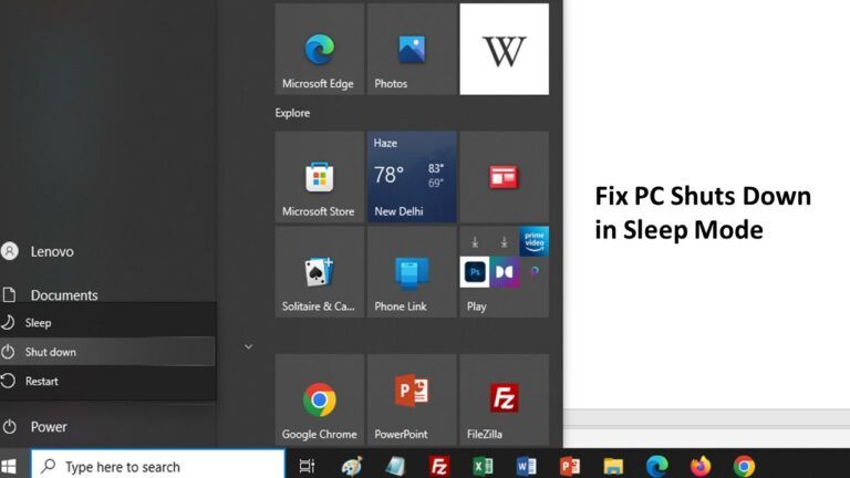 How to Fix PC Shuts Down in Sleep Mode