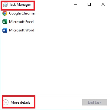 Task Manager more details