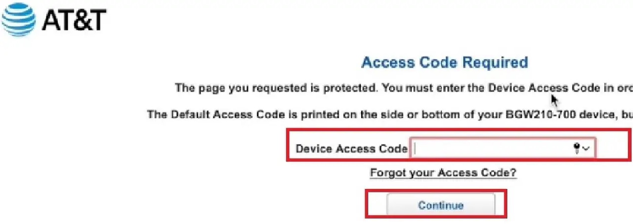 Device Access Code