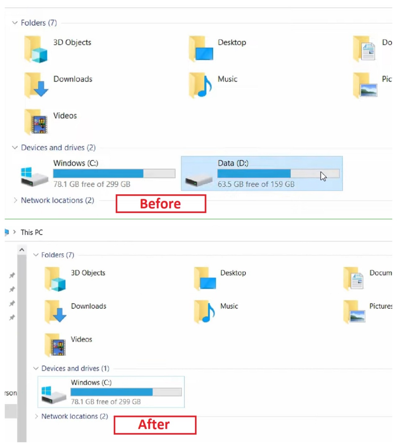 Drive is displayed in the File Explorer window