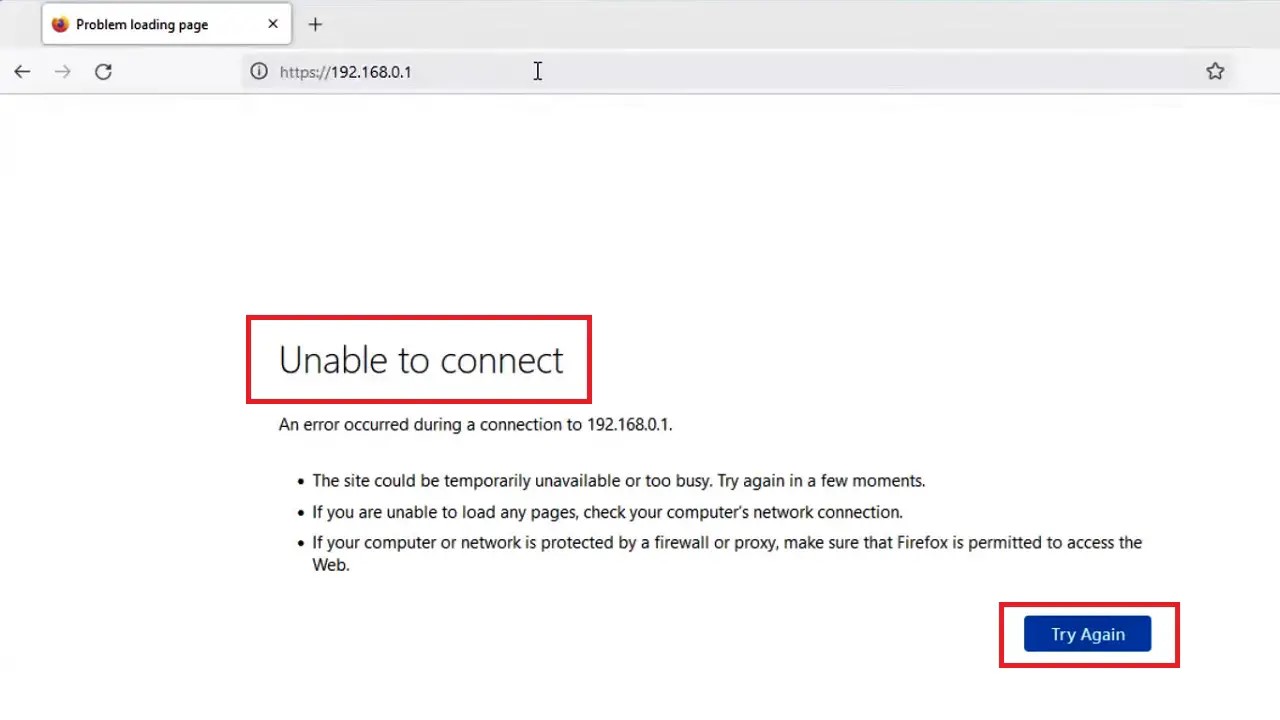 Cannot Connect to Router IP