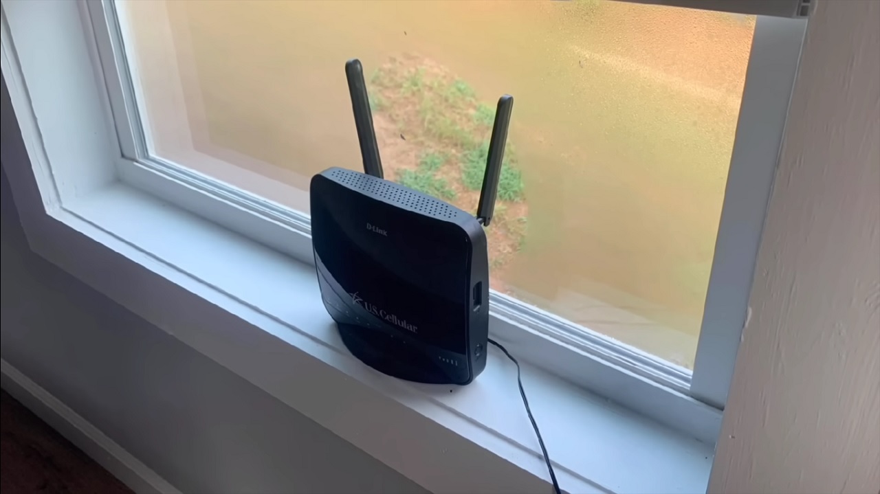 Router near or on the window under direct sunligh