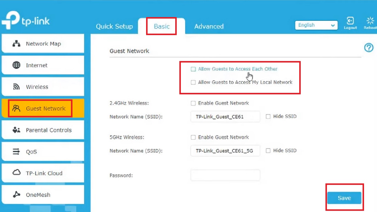 Guest Network option